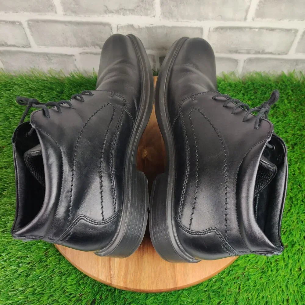 Ecco Gore Tex Black Leather Chukka Ankle Boots Berlin Mens Size EU 44/US 10-10.5